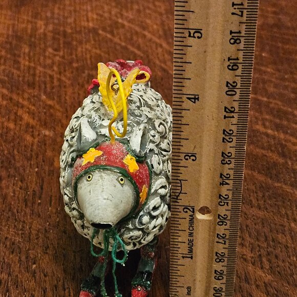 Mackenzie Childs Christmas Sheep in Red Shoes by Patience Brewster 4" - Picture 6 of 6